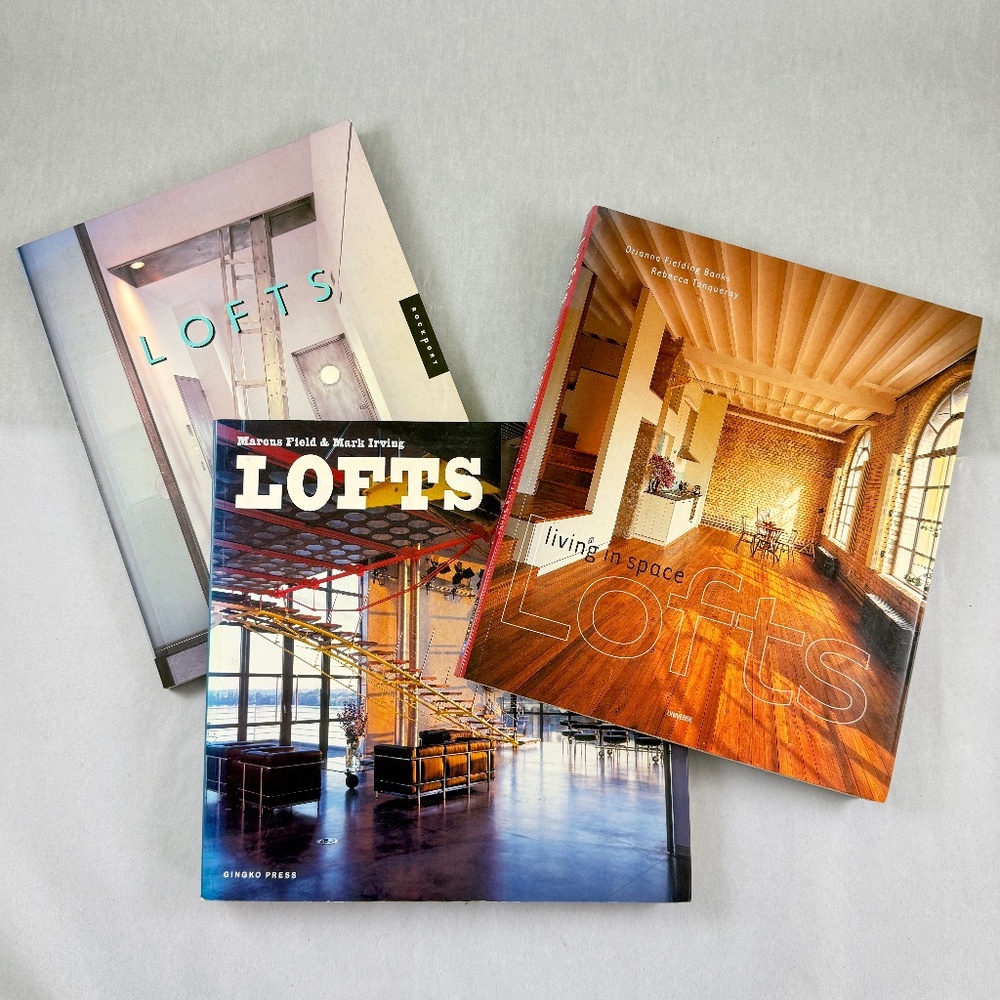 Architectural Loft Design & Living Books, set of 3